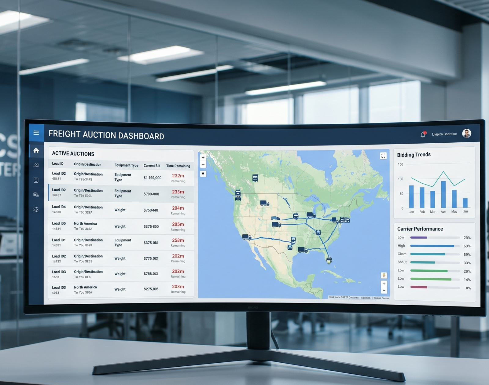 Auction Management Software Dashboard