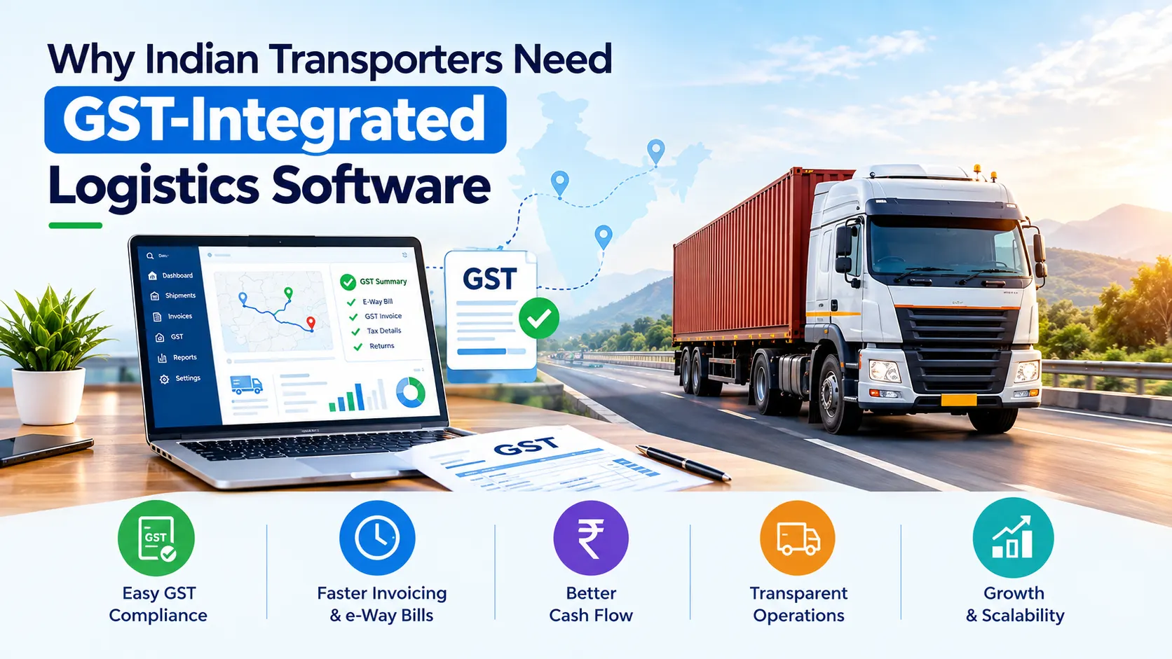 Why Indian Transporters Need GST-Integrated Logistics Software