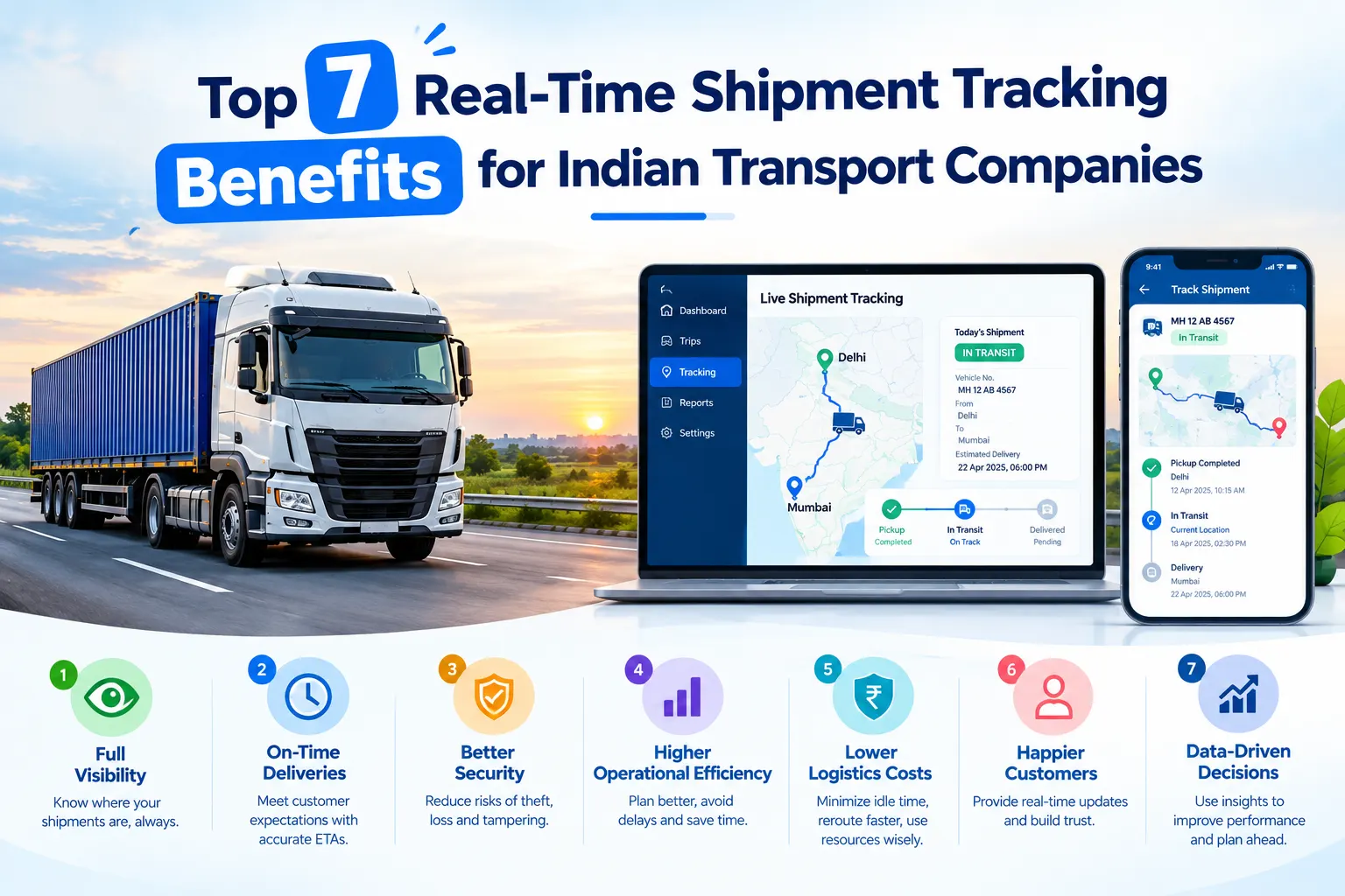 Top 7 Real-Time Shipment Tracking Benefits for Indian Transport Companies | LogiBrisk Blog
