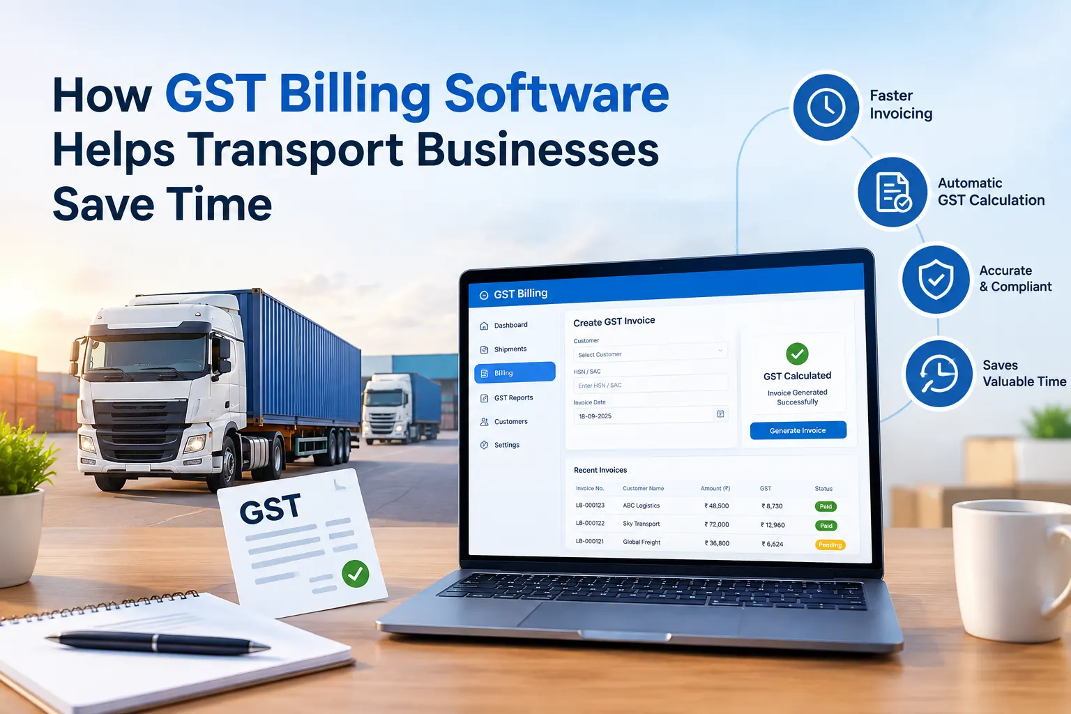 How GST Billing Software Helps Transport Businesses Save Time